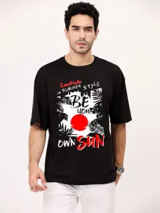 Leotude Men Printed Applique T-shirt