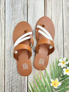 POSTCARD Women Open Toe Flats