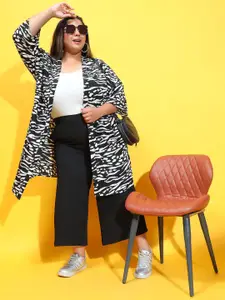 Oxolloxo Women Plus Size Long Sleeve Open Front Shrug