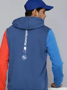 PUMA Motorsport BMW M Brand Logo Printed Hooded Sweatshirt