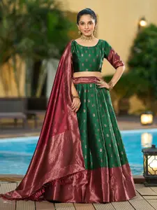 Kedar Fab Semi-Stitched Lehenga & Unstitched Blouse With Dupatta