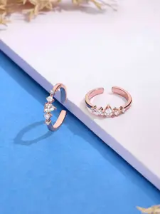 KAI JEWEL Rose Gold-Plated Toe Rings