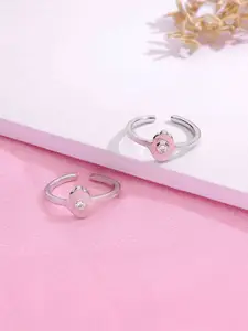 KAI JEWEL Rhodium-Plated Toe Rings