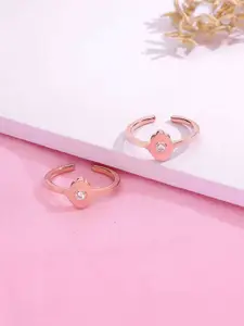 KAI JEWEL Rose Gold-Plated Toe Rings