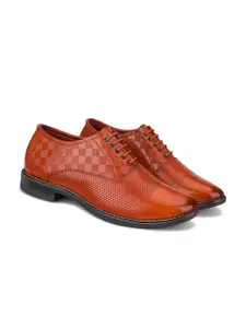 BERSACHE Men Printed Leather Oxfords