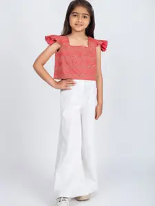 Jelly Jones Girls Printed Top with Trousers