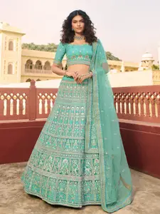 Fusionic Embroidered Semi-Stitched Lehenga & Unstitched Blouse With Dupatta