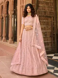 Fusionic Embroidered Semi-Stitched Lehenga & Unstitched Blouse With Dupatta
