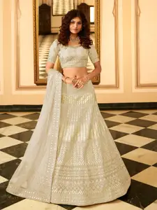 Fusionic Embroidered Semi-Stitched Lehenga & Unstitched Blouse With Dupatta