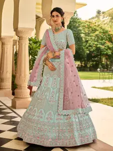 Fusionic Embroidered Semi-Stitched Lehenga & Unstitched Blouse With Dupatta