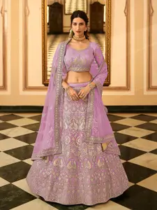 Fusionic Embroidered Semi-Stitched Lehenga & Unstitched Blouse With Dupatta