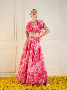 Shae by SASSAFRAS Printed Ready to Wear Lehenga With Blouse