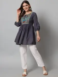 Anouk Puff Sleeve Fit & Flare Dress