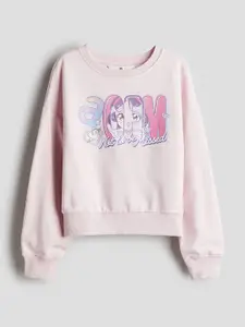 H&M Girls Printed Sweatshirts