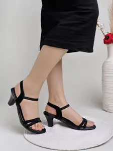 Shoetopia Girls Textured Block Sandals