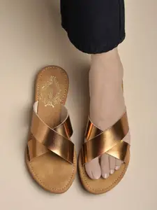 Shoetopia Girls Party Open Toe Flats with Buckles