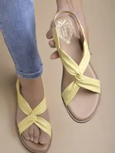 Shoetopia Girls Open Toe Flats with Bows