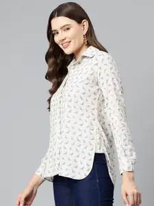 One Femme Women Modern Printed Casual Shirt