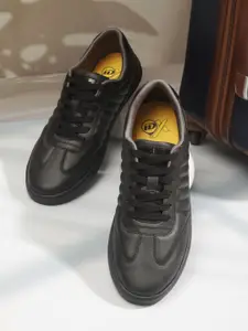 ID Men Printed Leather Driving Shoes