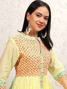 Vishudh Floral Print A-Line Dress