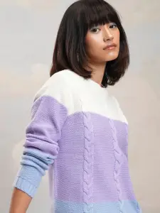 Tokyo Talkies Women Cable Knit Pullover