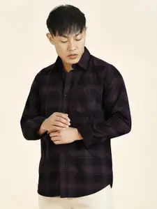 TRYBUY.IN Men Standard Tartan Checked Casual Shirt