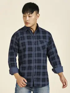 TRYBUY.IN Men Standard Tartan Checked Cotton Casual Shirt