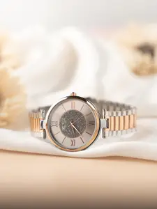 Carlton London Women Rose Gold Dial & Bracelet Style Straps Analogue Watch CLTTSRGS