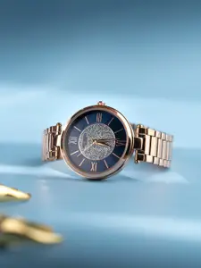 Carlton London Women Blue Dial & Bracelet Style Straps Analogue Watch CLRGSBLU