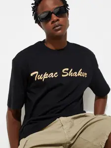 max URB_N Men Oversized Back Printed T-shirt