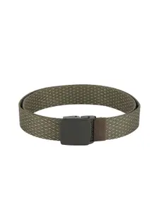 The Roadster Lifestyle Co. Men Textured Slider Buckle Closure Belt
