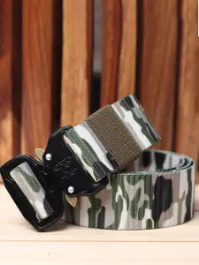 The Roadster Lifestyle Co. Men Textured Interlock Closure Belt