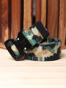 The Roadster Lifestyle Co. Men Textured Interlock Closure Belt