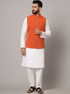 Latest Chikan Garments Woven Design Nehru Jacket