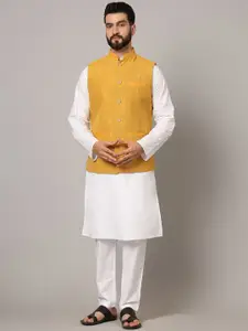 Latest Chikan Garments Woven Design Nehru Jacket