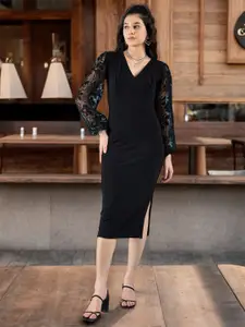 DressBerry Women Casual Brasso Sleeve Bodycon Dress