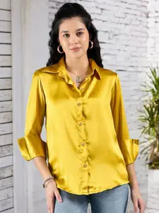 DressBerry Women Comfort Opaque Solid Party Shirt