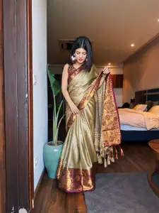 KALINI Zari Woven Tassel Saree