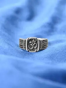 Clara Men 925 Sterling Silver OM Oxidised Finger Ring