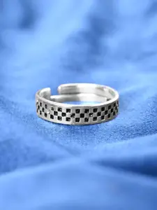 Clara Men 925 Sterling Silver Adjustable Finger Ring