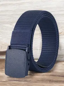 The Roadster Lifestyle Co. Men Textured Slider Buckle Closure Belt