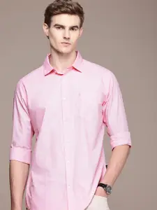 French Connection Men Premium Slim Fit Pure Cotton Slub Casual Shirt