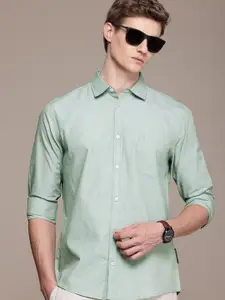 French Connection Men Premium Slim Fit Pure Cotton Slub Casual Shirt
