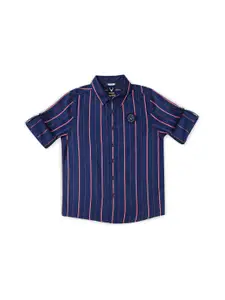 Allen Solly Junior Boys Slim Fit Opaque Striped Casual Shirt