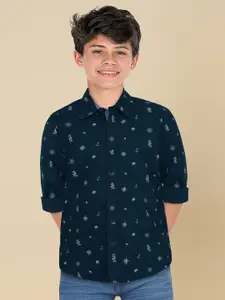Allen Solly Junior Boys Slim Fit Opaque Printed Casual Shirt