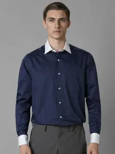 Louis Philippe Men Spread Collar Striped Cotton Formal Shirt