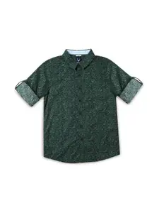 Allen Solly Junior Boys Slim Fit Floral Opaque Printed Casual Shirt