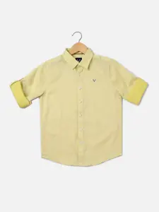 Allen Solly Junior Boys Spread Collar Solid Polycotton Slim Fit Casual Shirt