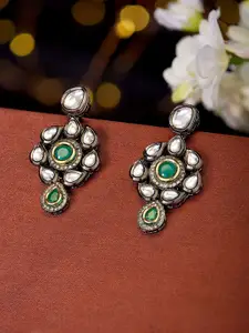 Priyaasi Gold Plated Kundan Drop Earrings