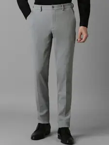 Louis Philippe Men Textured Slim Fit Formal Trousers